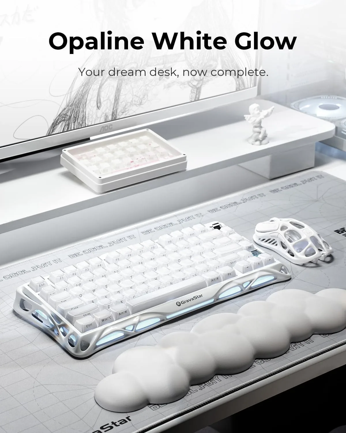 GravaStar Mercury K1 75% Wireless Mechanical Gaming Keyboard RGB Backlit
