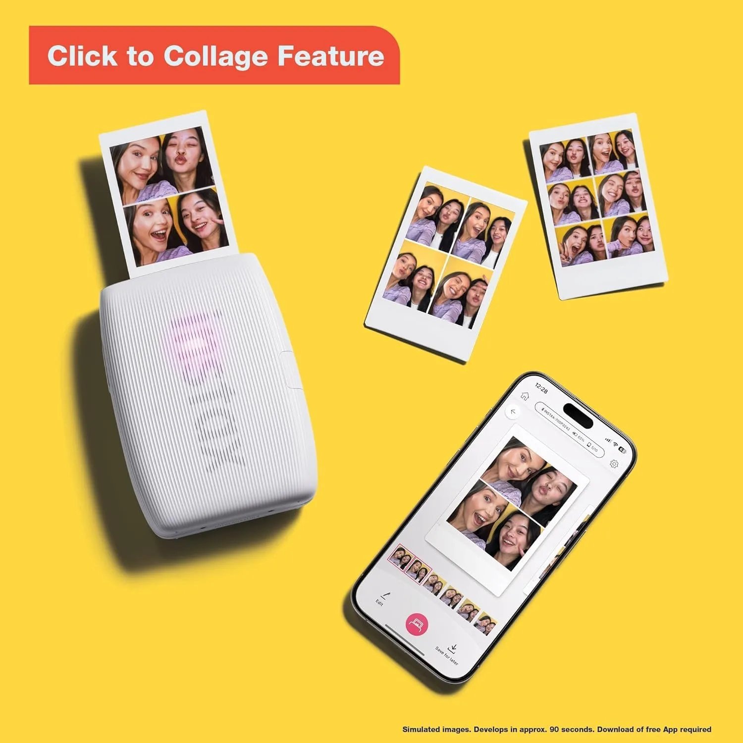 Fujifilm Instax Mini Link 3 Smartphone Printer Rose Pink + Fuji Film Value Pack (20 Sheets)+ Shutter Accessories Bundle, Incl. Protective Case, 20 Sticker Frames, USB Type C Cable