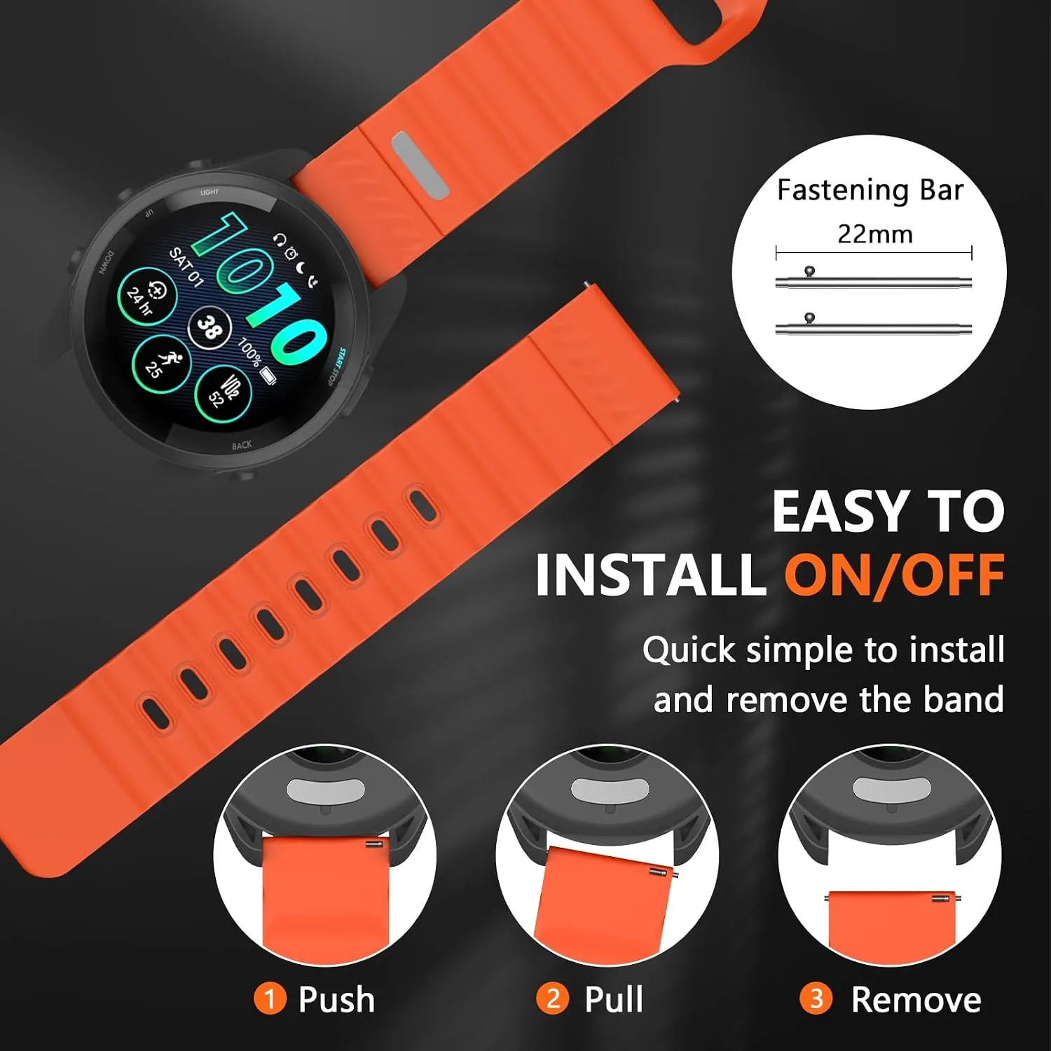 OVERSTEP Watch Band for Coros Pace 4/3/Apex 2 Pro/Apex 46mm/Apex Pro