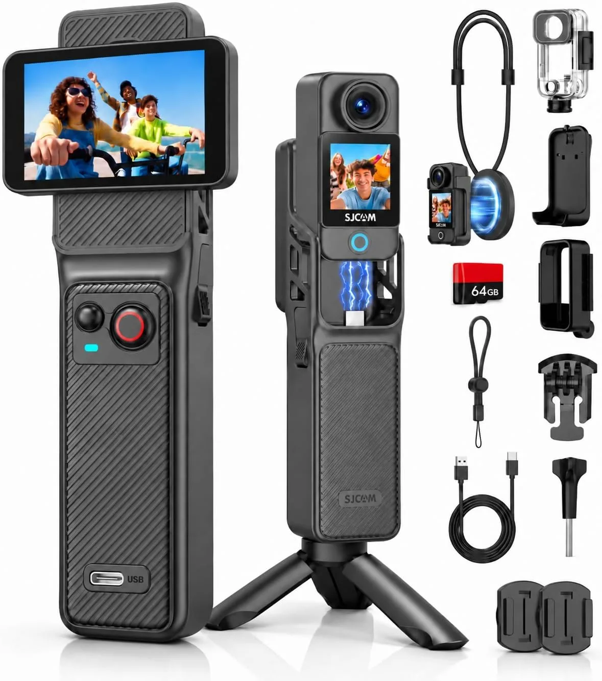 SJCAM C400 4K YouTube Vlogging Camera for Travel Content Creator Stream