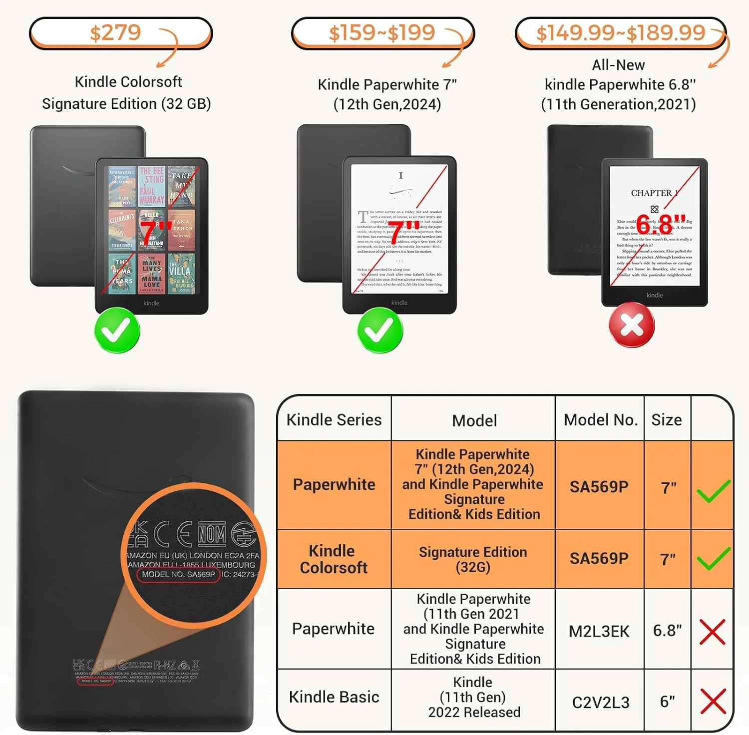 CoBak Stand Case for 7" Kindle Paperwhite & Kindle Colorsoft 12th Gen 2024