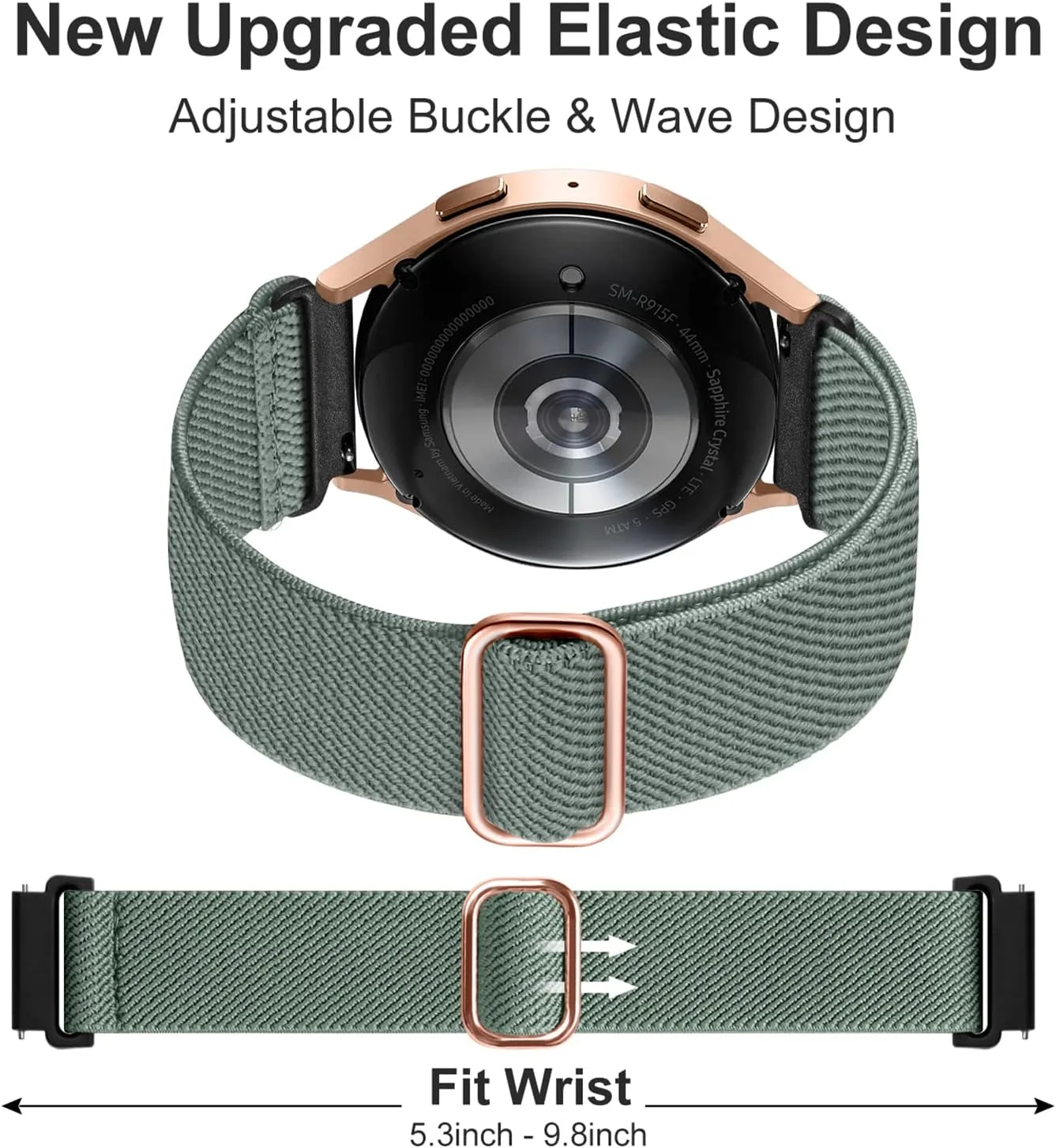 Lerobo Elastic Bands Compatible with Samsung Galaxy Watch 7/6/5/4 40mm 44mm/for Galaxy Watch FE/for Galaxy Watch 6 4 Classic/Watch 5 Pro 45mmActive 2 Band,20mm Adjustable Nylon Breathable Sport Band