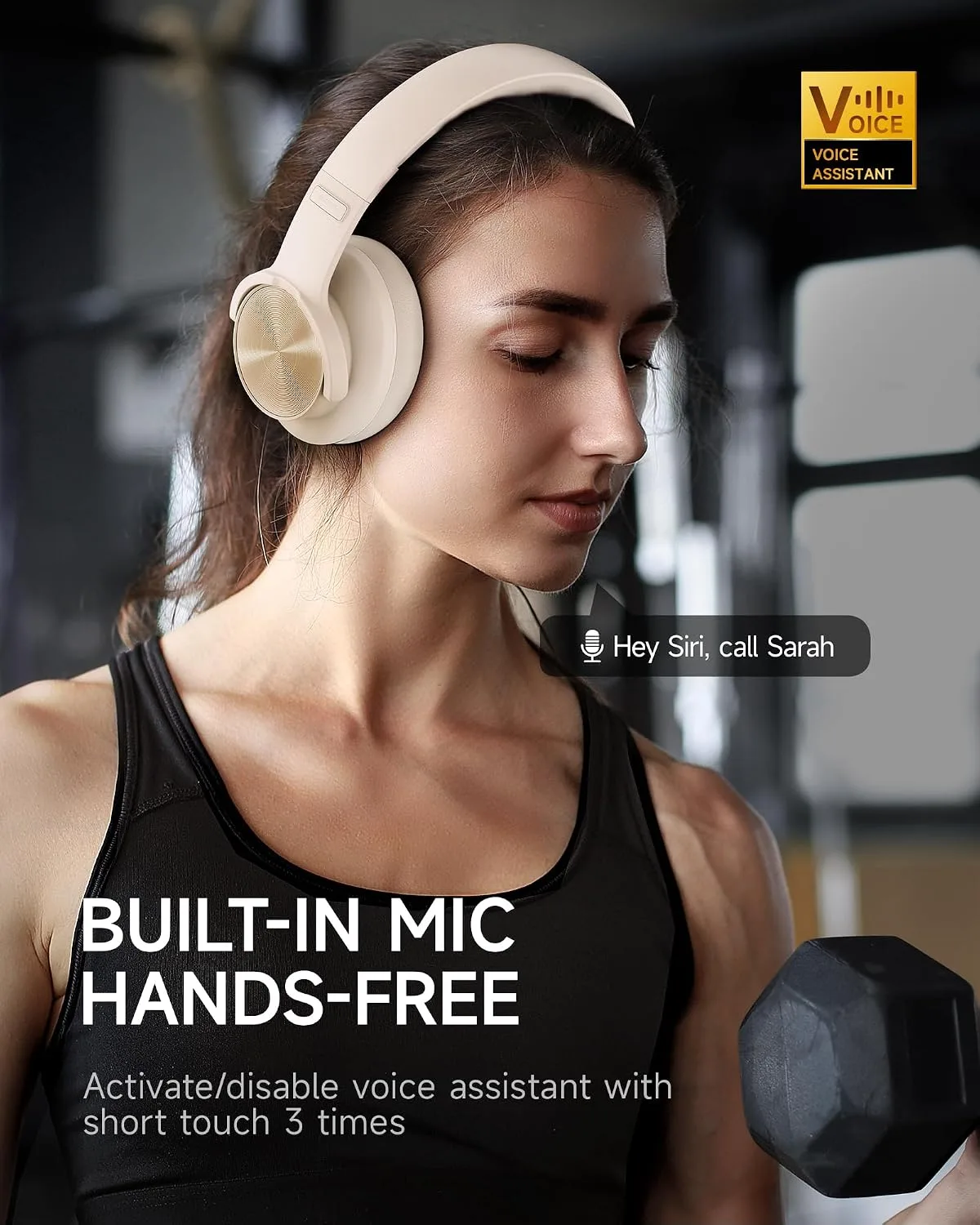 Picun B8 Wireless Bluetooth Headphones, 120H Playtime, 3EQ Modes, Khaki