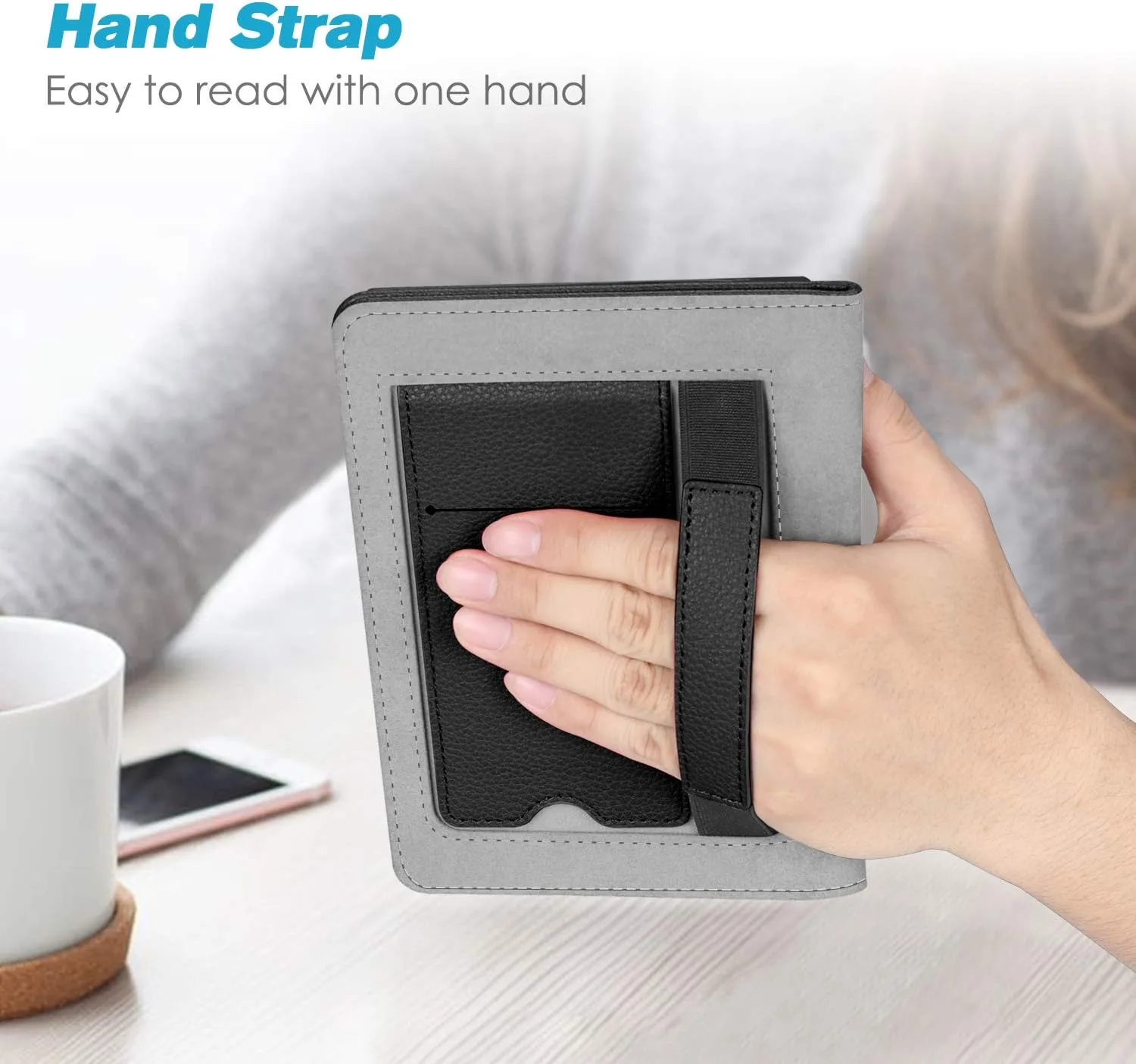 Fintie Stand Case for 6" Kindle Paperwhite 10th Gen 2018, Black