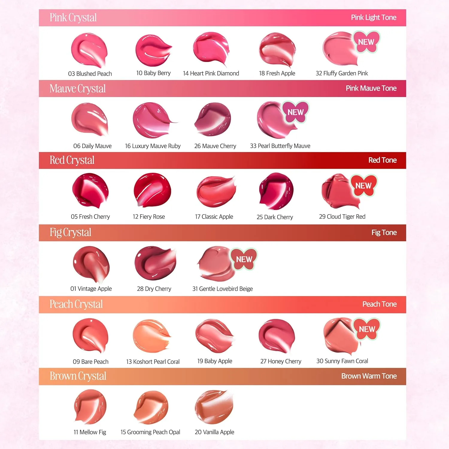 CLIO Crystal Glam Tint, Glossy Lip Tint with Glass-Like Shine, Lightweight Buildable Lip Stain, Long-Lasting Pigmented Color, Non-Sticky, Korean Lip Tint, Safe for Sensitive Lips (006 DAILY MAUVE)
