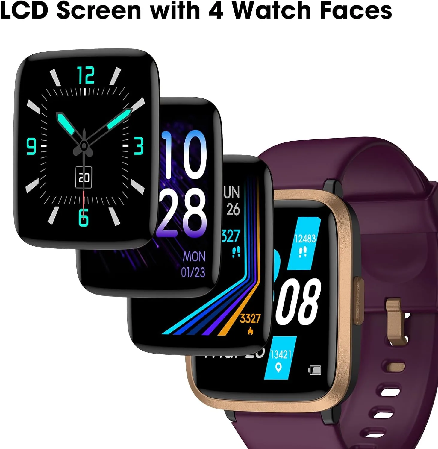 Smart Watch Fitness Tracker No APP No Phone Needed, Step Counter Watch