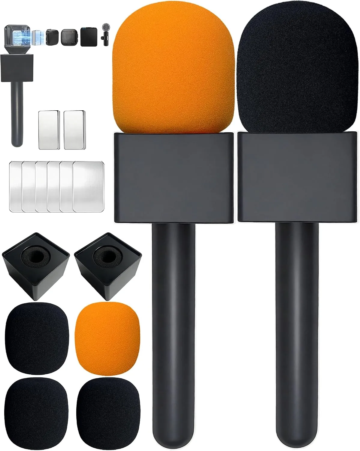 2PCS Mic Mini Accessories for DJI Mic Mini/2/3, Microphone Holder for RØDE Wireless Microphone and All Wireless Mini Microphones, Universal Magnetic Microphone Stand for Vlog, Tik Tok, Interview