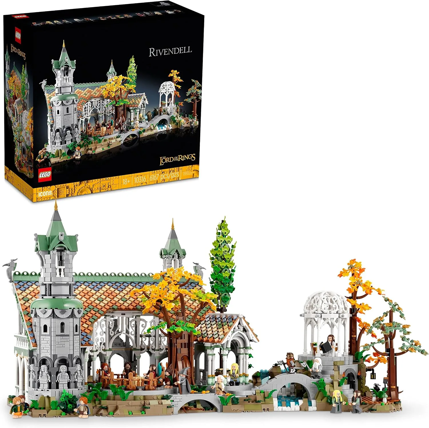 LEGO Icons The Lord of The Rings: Rivendell Building Set for Adults, Ages 18+ - LOTR Bedroom or Home Decor - Gift for Men & Women - 10316