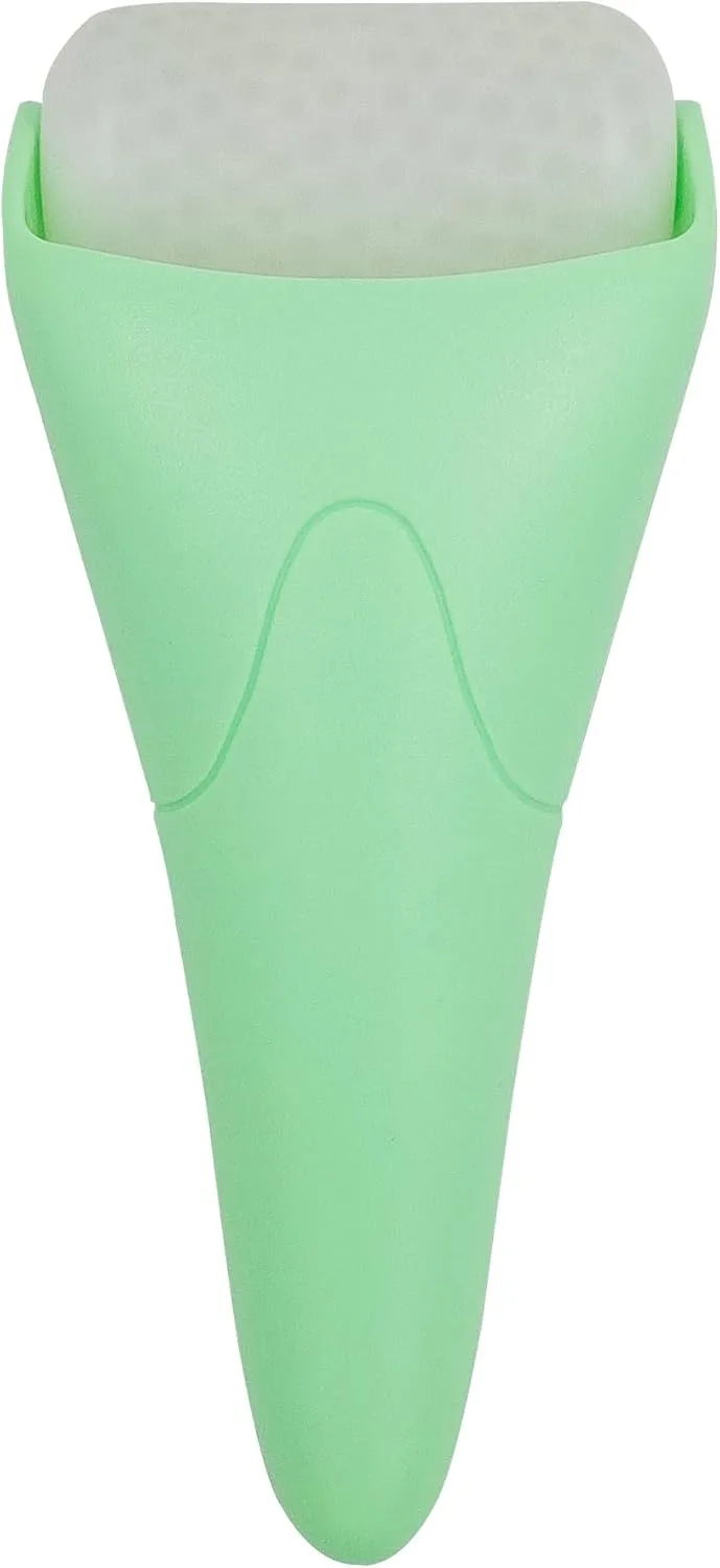 3 in 1 Ficial Face Ice Jade Roller and Gua Sha Tool, Natural Real Jade Anti-Wrinkle Face Eye Neck Massager Tool, Reduce Wrinkles, Puffiness, Migraine, Redness, Pain and Injury, Green