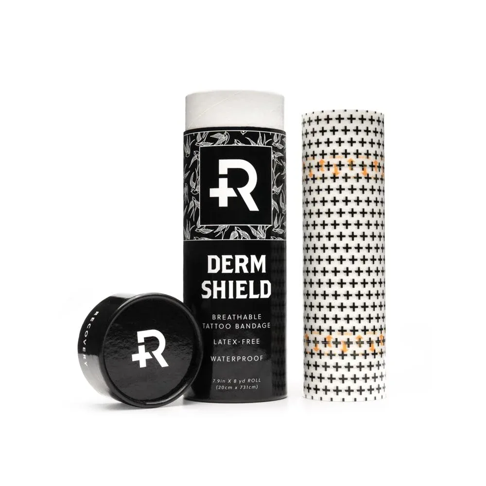 Parche de Protección Recovery Aftercare Derm Shield para Tatuajes Transparente Mate 7.9" x 8 yd