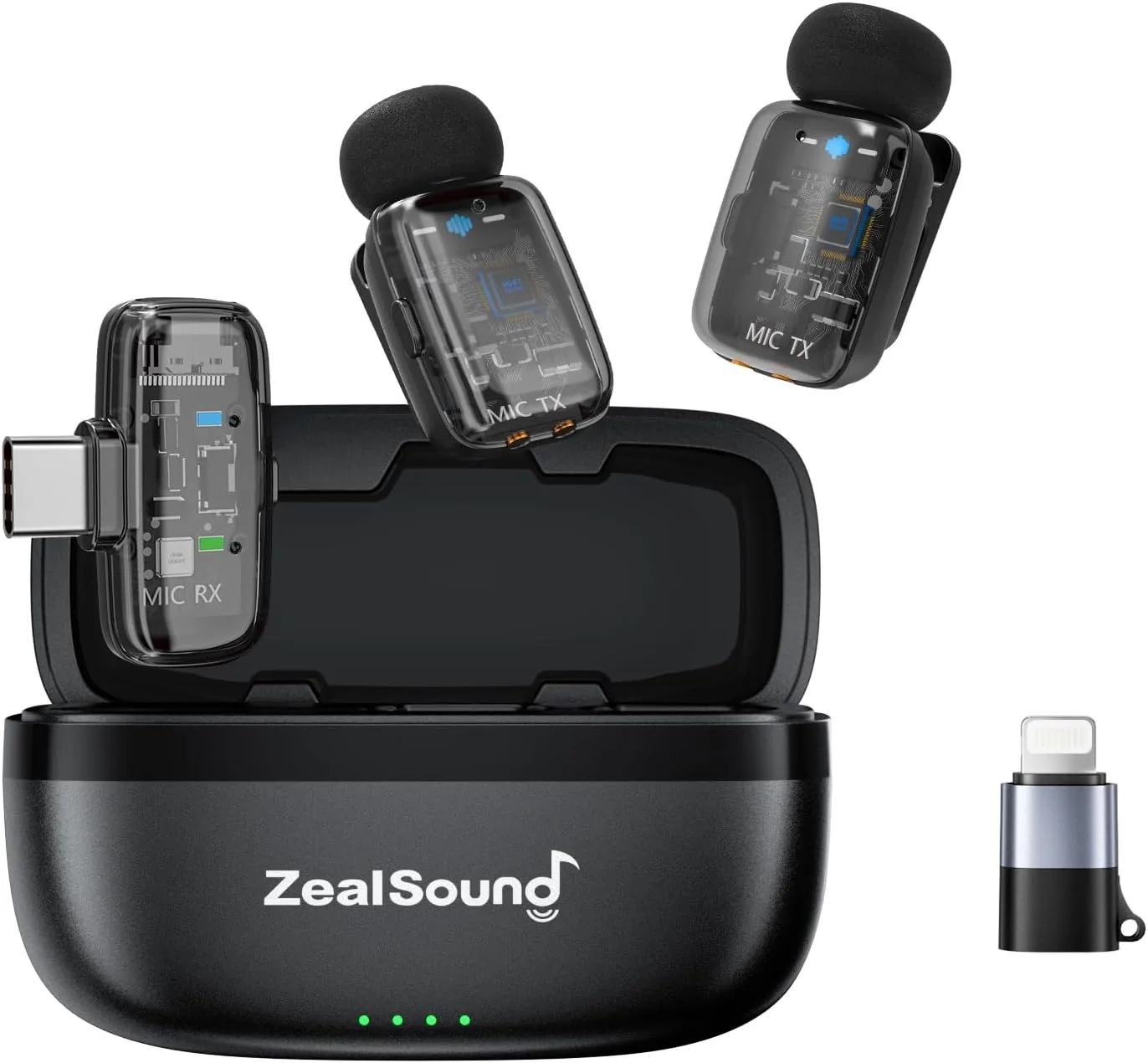 ZealSound Mini Wireless Lavalier Microphone for iPhone, iPad & Android