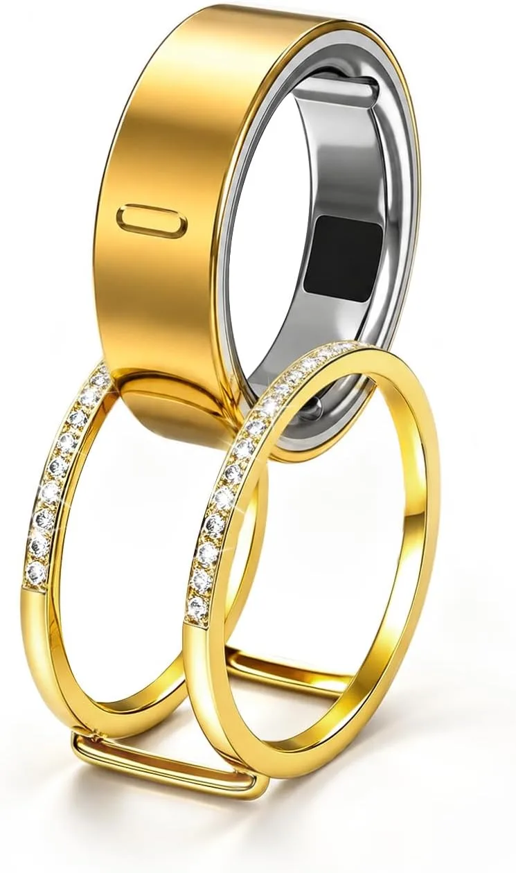 Smart Ring Cover Compatible with Oura Ring 5, 14K Gold Plated Ring Jacket
