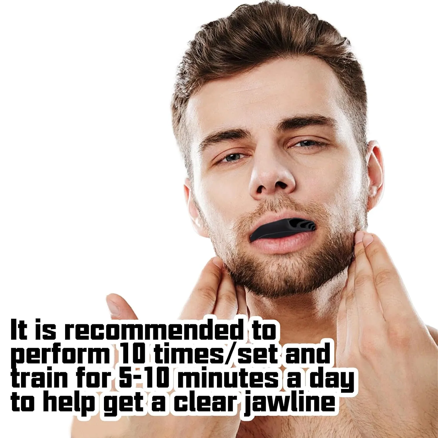 HAIOLORPRO 3PCS Face & Jaw Exerciser, Face Yoga Jawline Exerciser, Jaw Exerciser for Men and Women, Double Chin Breathing Jaw Trainer, Face Lift Double Chin Reducer