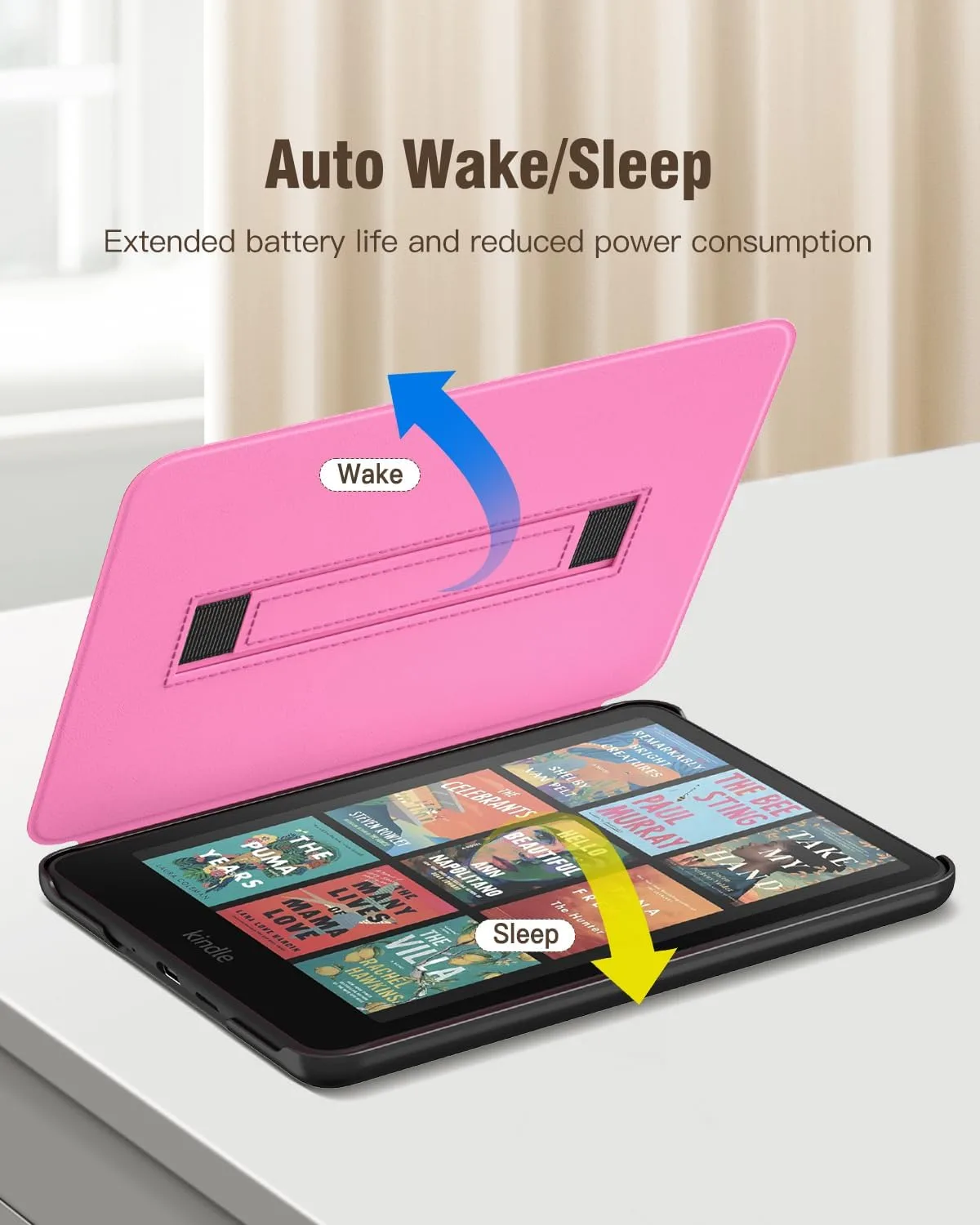 MoKo Case for 7" Kindle Paperwhite 12th Gen 2024 & Colorsoft, Persian Pink