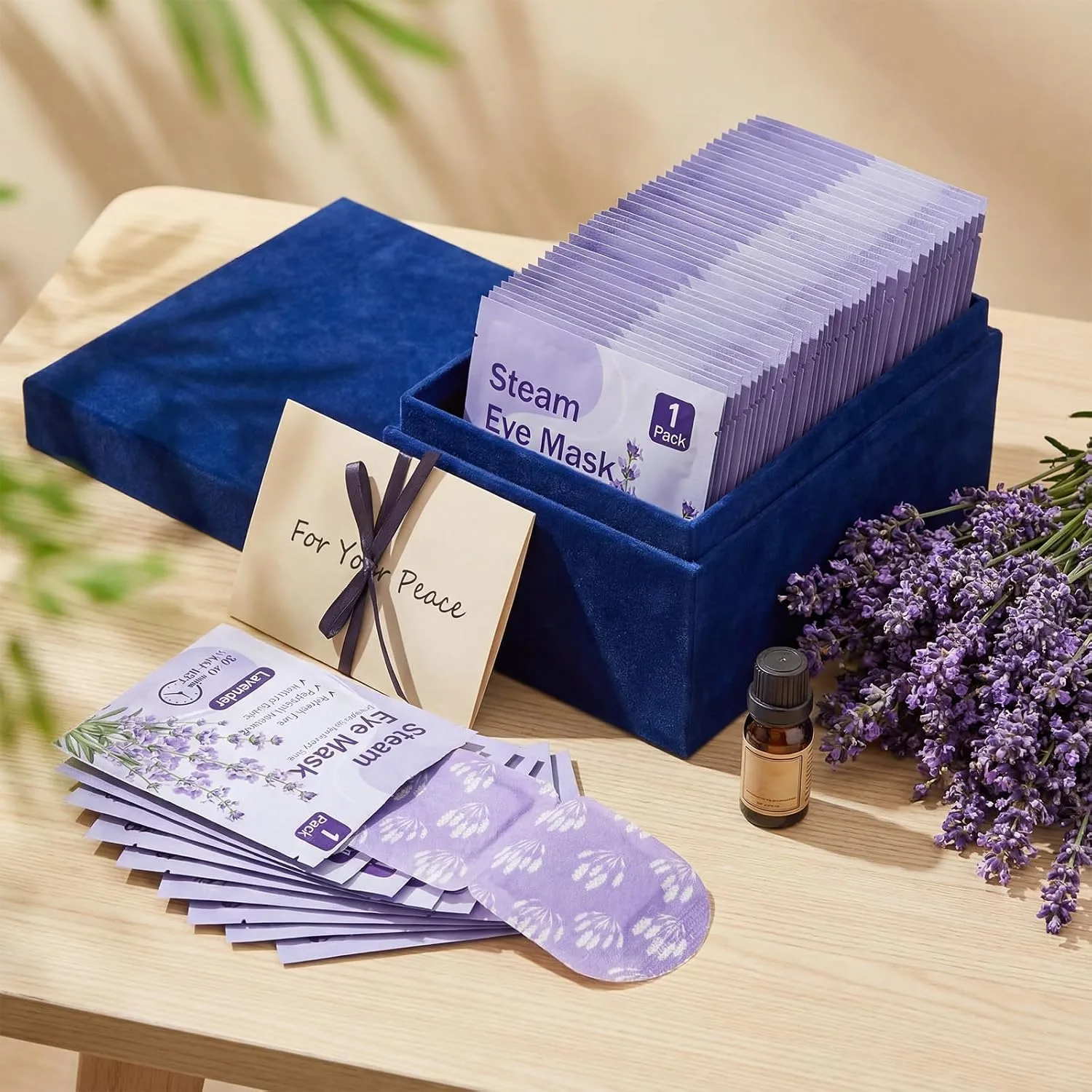 50 Pcs Steam Eye Masks for Dry Eyes Bulk Lavender Self Heated