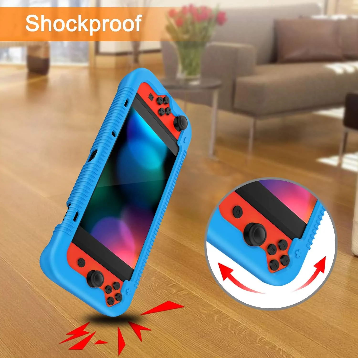 FINTIE Soft Silicone Protective Case Compatible with Nintendo Switch 2017