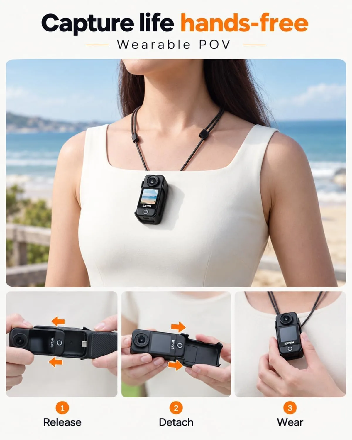SJCAM C400 4K YouTube Vlogging Camera for Travel Content Creator Stream