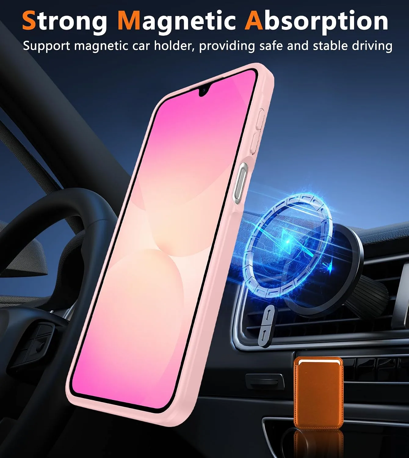 FNTCASE for Samsung Galaxy A26 5G Phone Case, Fit for Magsafe, Light Pink