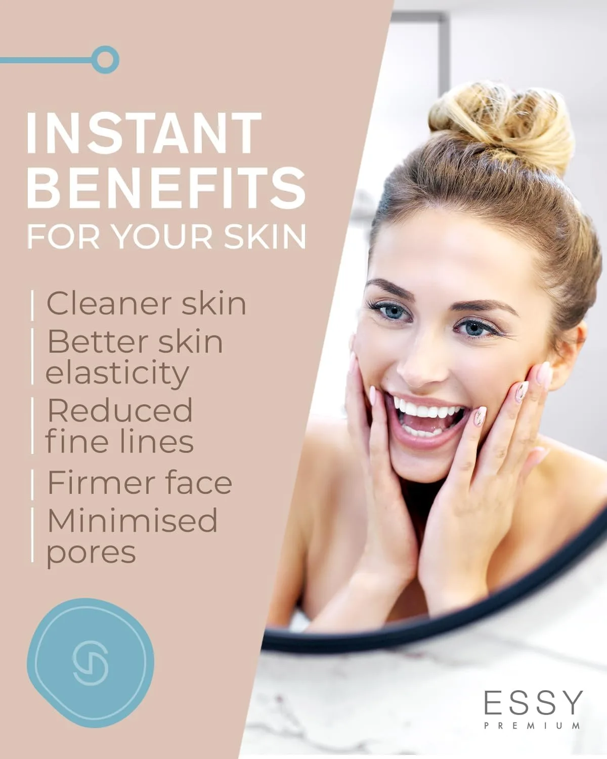 Essy Blackhead Remover Facial Cleanser Machine for Pimple Suction (Blue)