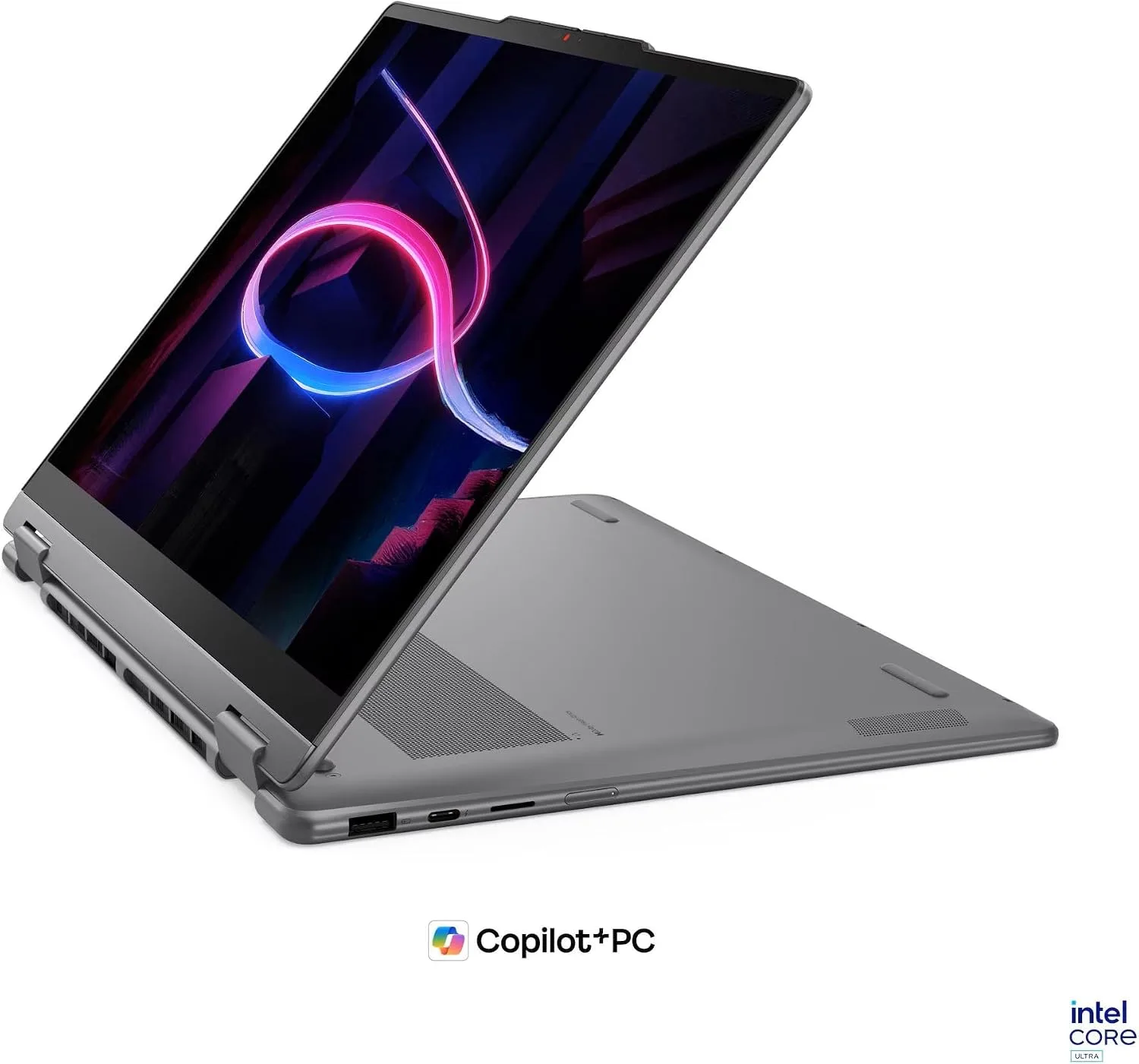 Lenovo Yoga 7i 2-in-1 w/Ultra 5 322, 14" WUXGA OLED 100% DCI-P3 HDR 60Hz Touch Display, 16G LPDDR5x, 512GB SSD, Wi-Fi 7, Backlit KB, FP Reader, Win11, Luna Grey, w/USB Hub, W/GaLiMu