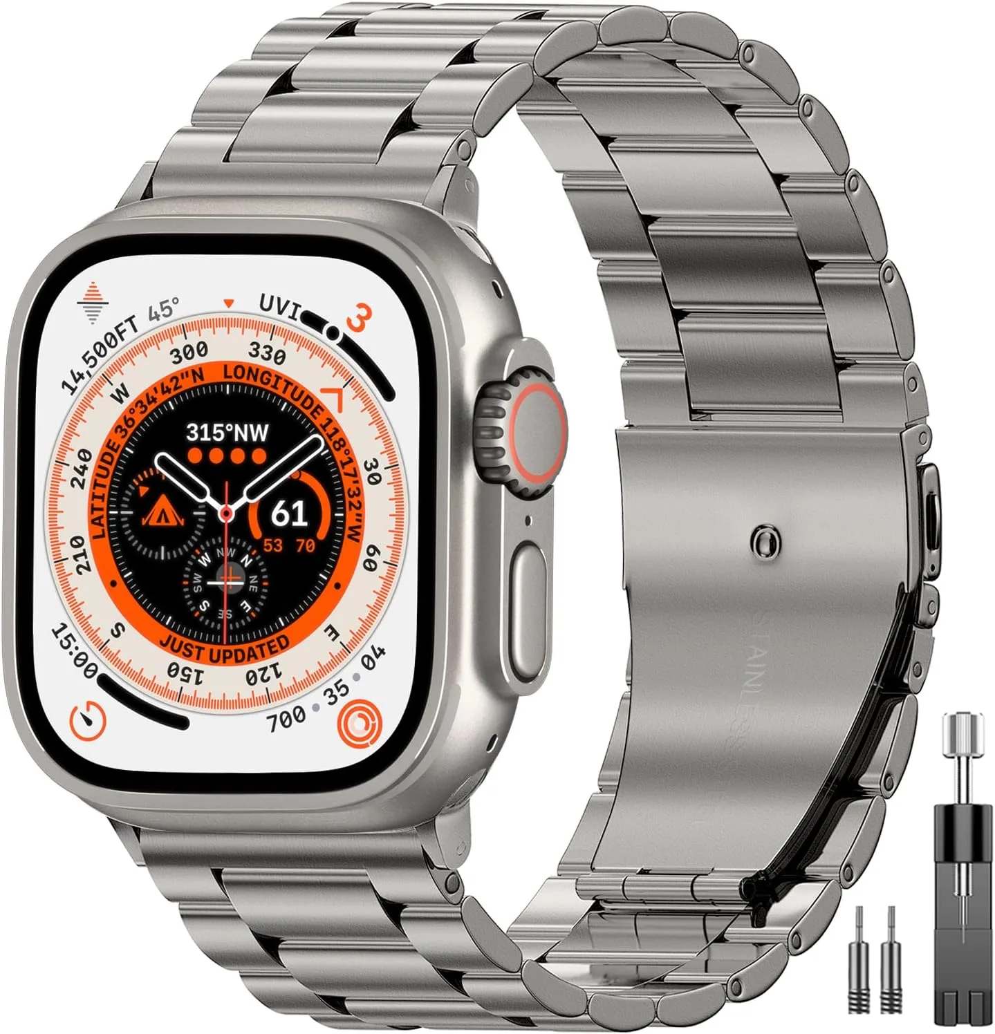 Correa para Apple Watch Epuly acero inoxidable compatible 38-49mm