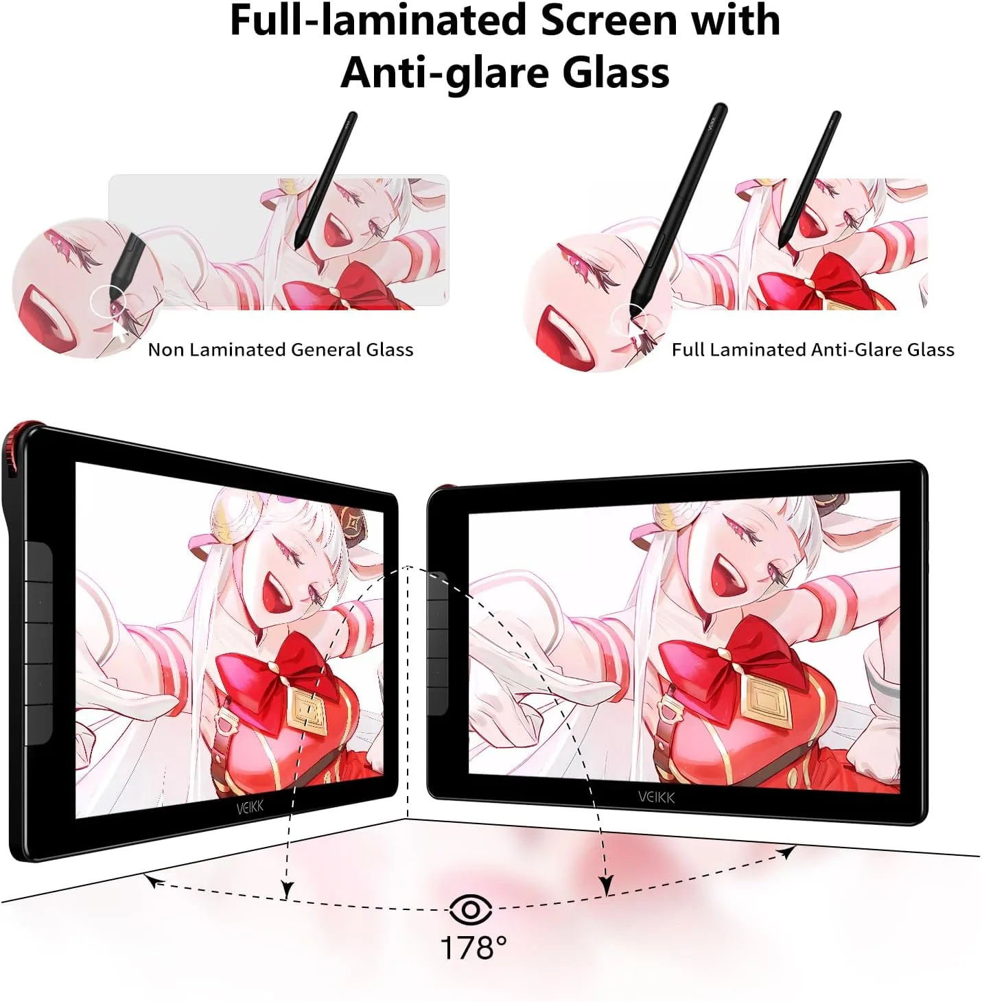 VEIKK Studio 16 Drawing Tablet with Screen 15.6" Graphic Tablet,125% sRGB