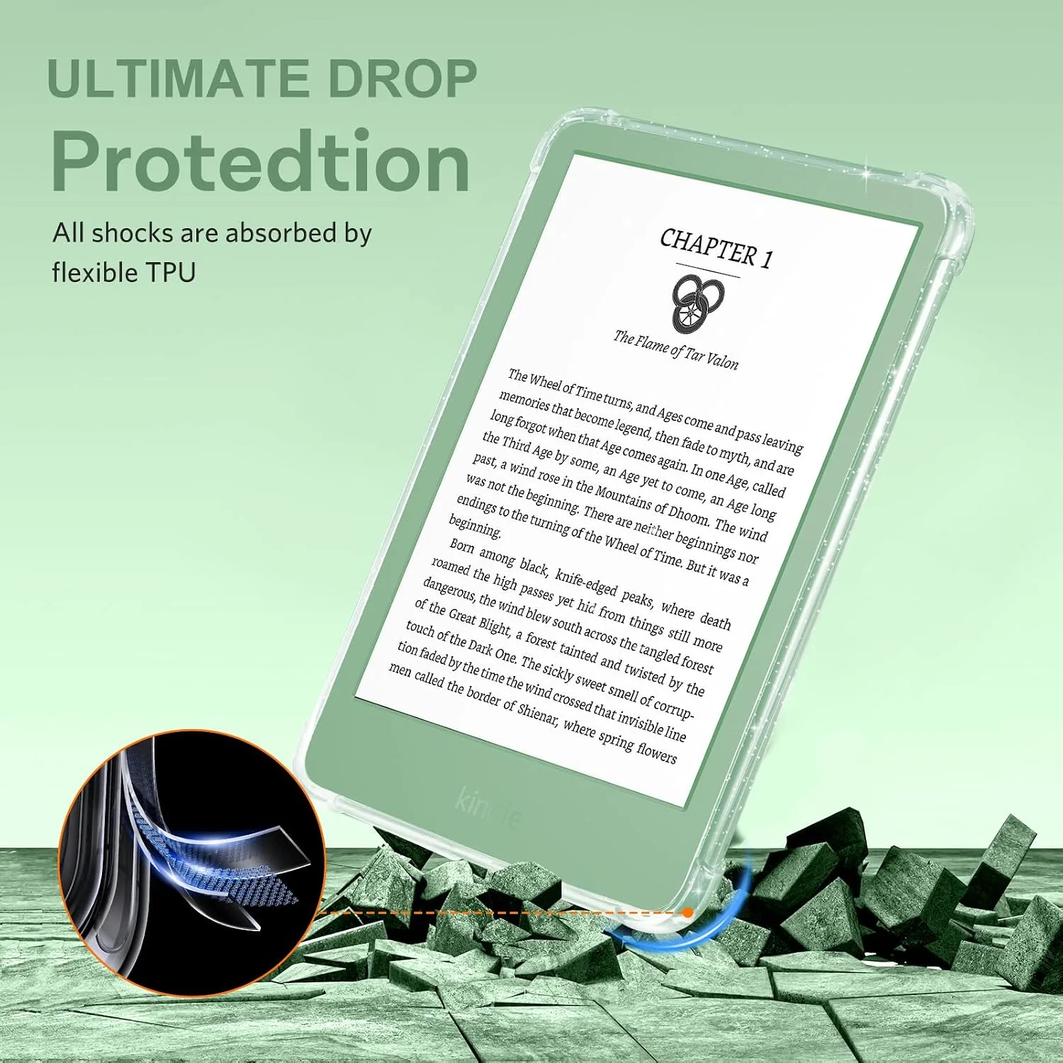 iDLEHANDS Clear Case for 6" Kindle 2024 and 2022 (11 Generation)