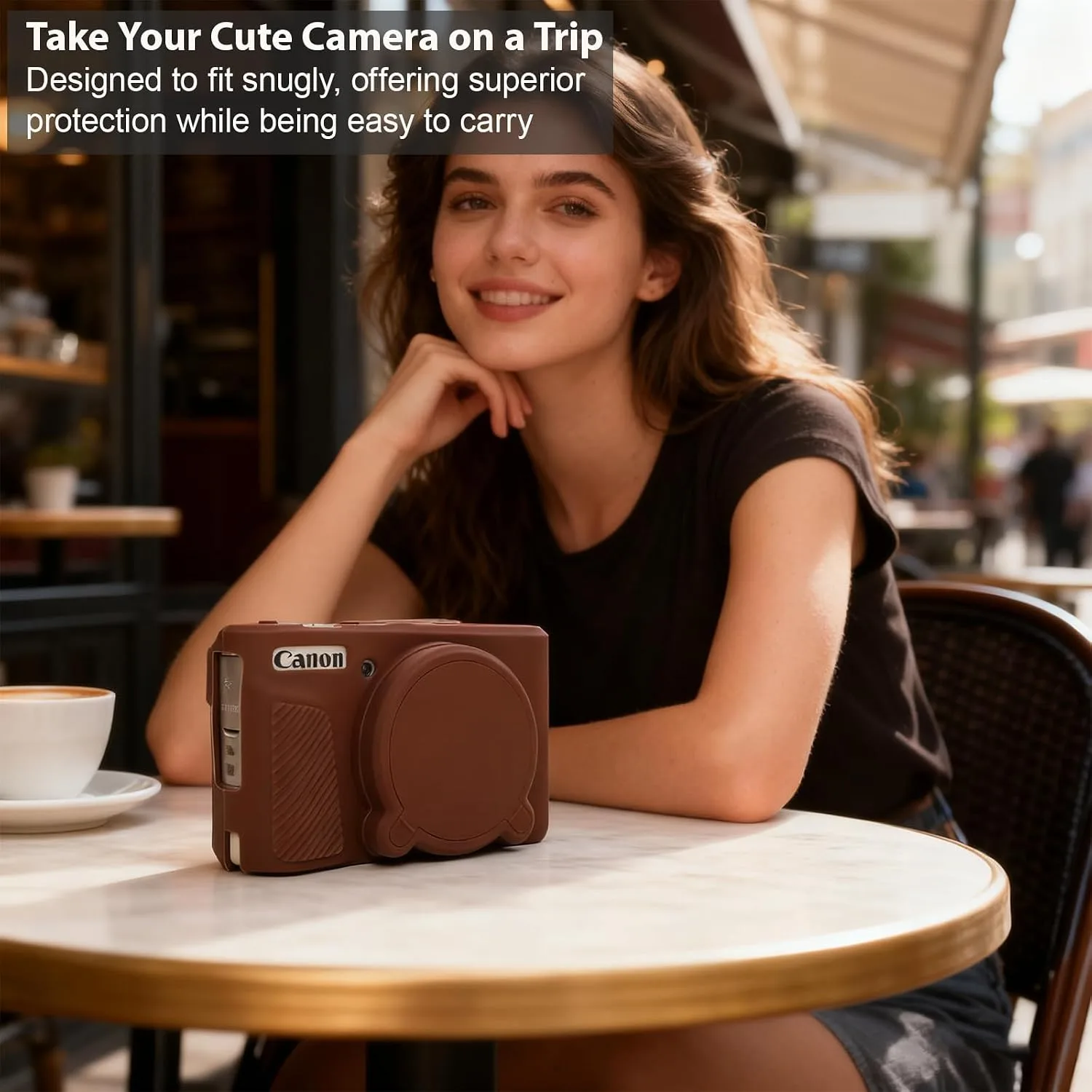 Case for Canon PowerShot SX740 HS, SX730 HS Camera - Dark Brown