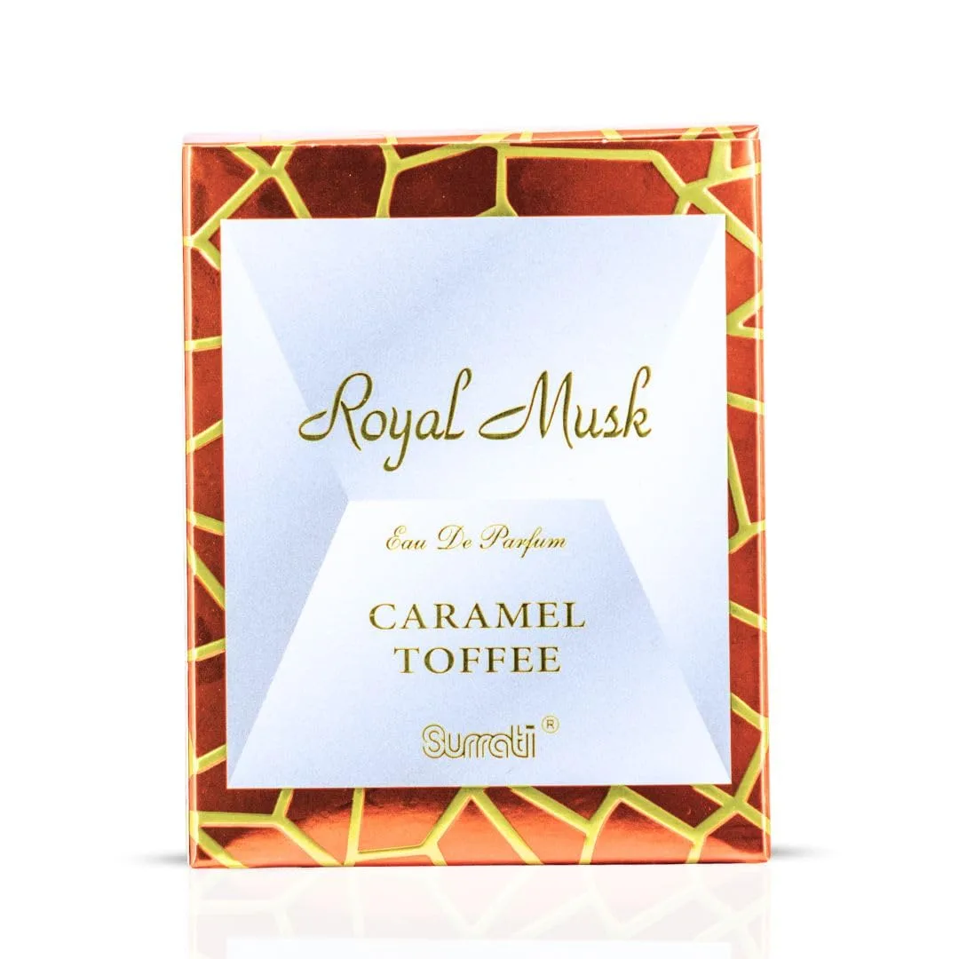 Surrati Royal Musk Caramel Toffee Eau de Parfum for Women 100ML | Long Lasting Arabian Perfume Spray with Vanilla, Caramel & Musk Notes