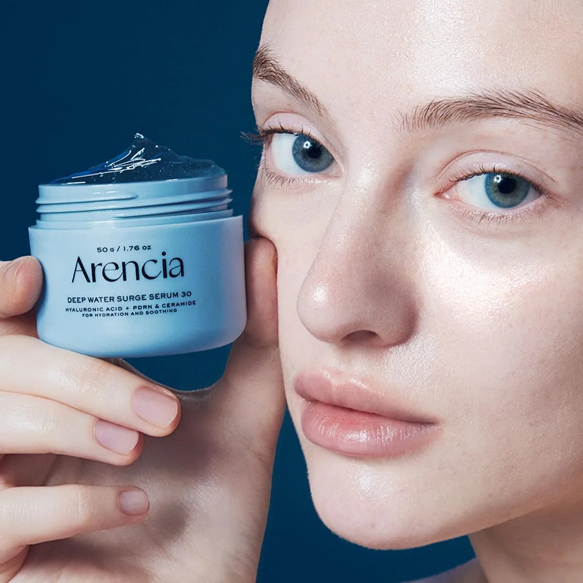Arencia PDRN Hyaluronic Acid Serum Moisturizer - Gel Cream For Intensive Hydration, Soothing, Glow and Glss Skin, Korean Skincare, Overnight Serum, 50g / 1.76 oz