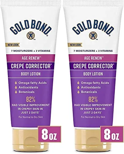 Gold Bond Ultimate Crepe Corrector 8 oz, Age Defense Smoothing Concentrate Skin Therapy Lotion (Pack of 2)