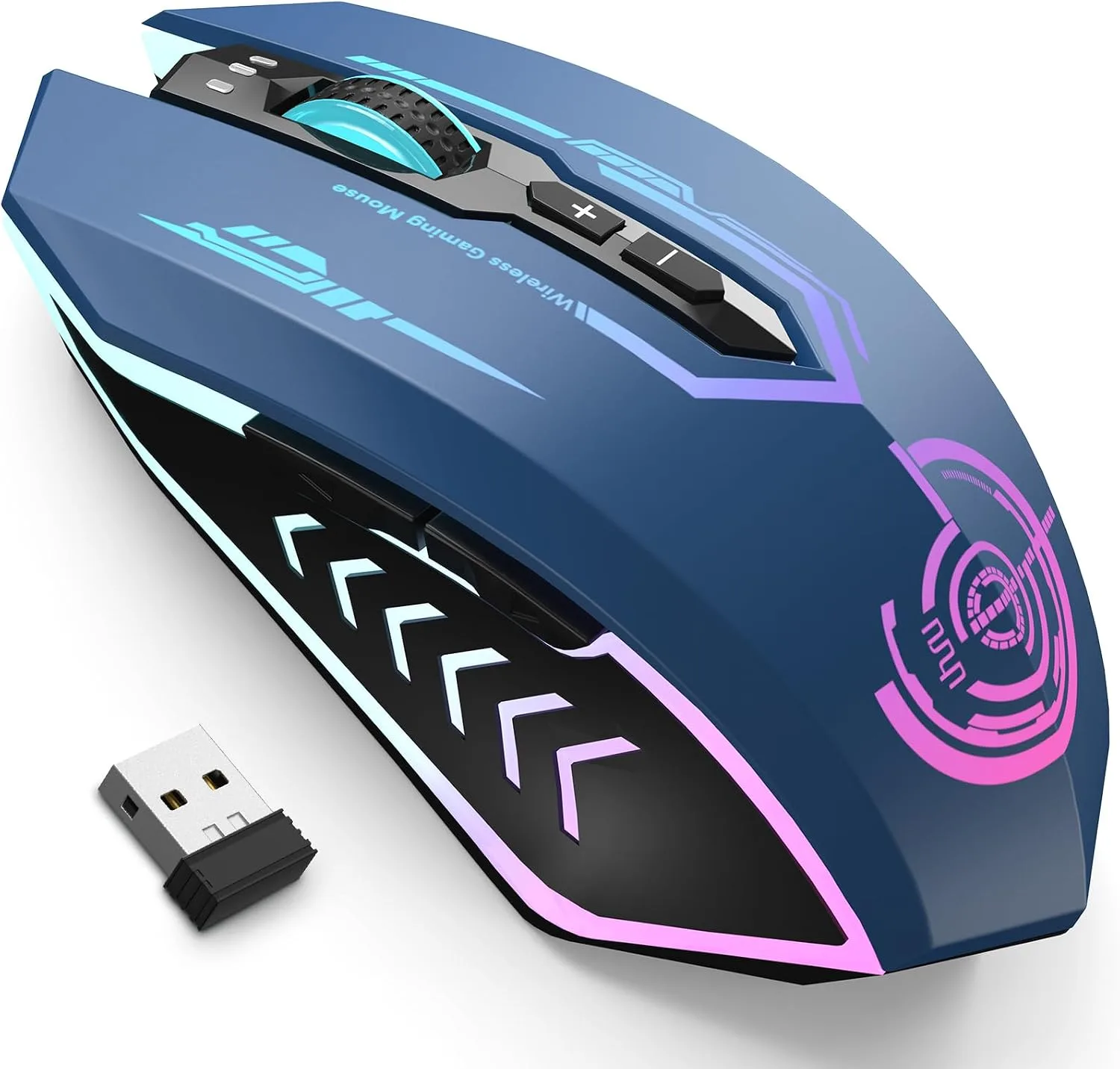 Mouse Gamer Uhuru Wireless 10000 DPI Recargable Negro