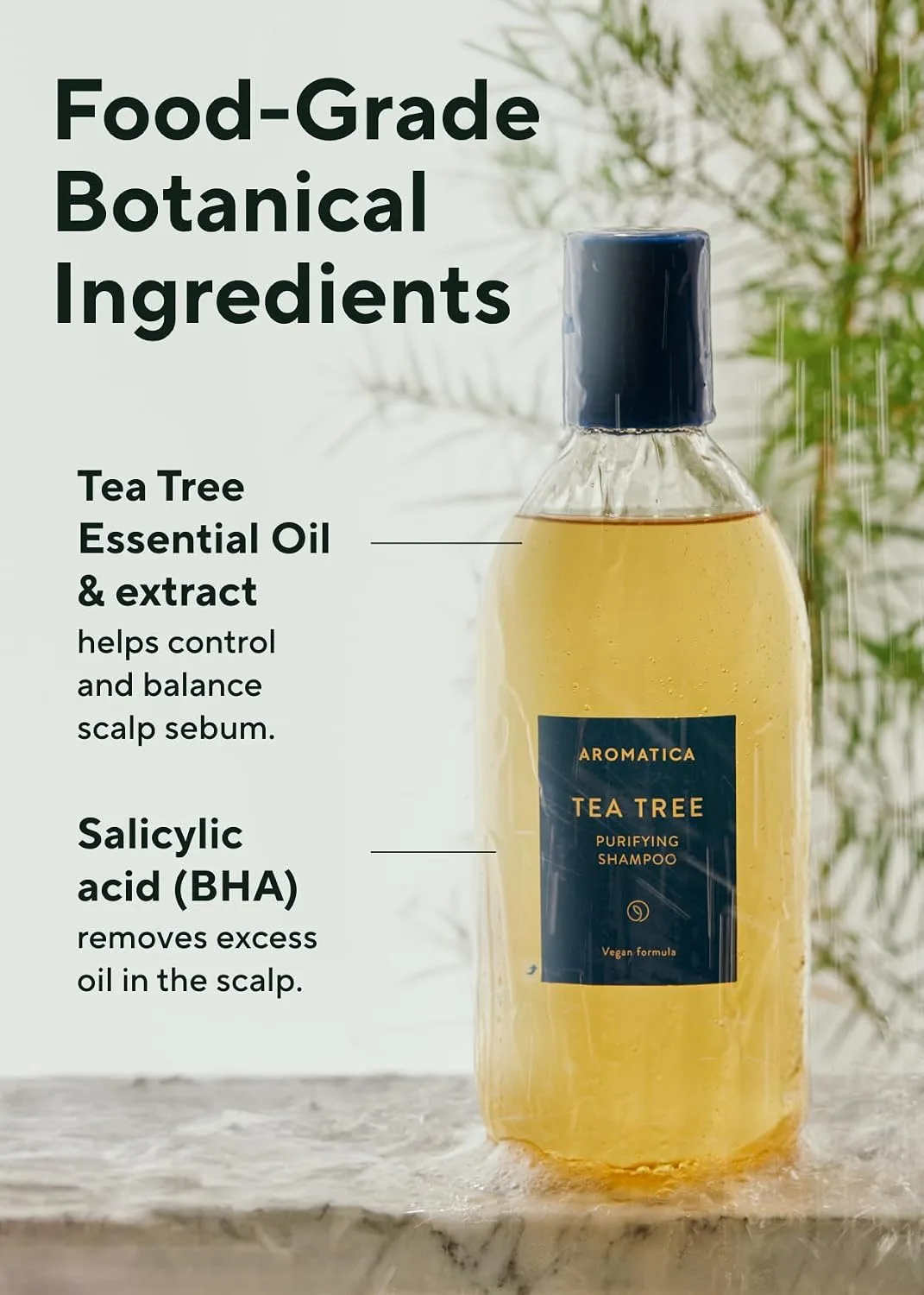 AROMATICA Purifying Tea Tree Shampoo for Men & Women