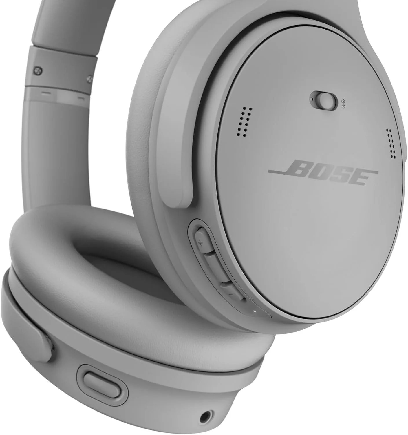Bose QuietComfort Headphones Bundle with Fast Charger - Wireless Bluetooth Over-Ear Noise Cancelling Headphones with Mic, USB-C Charging, Deep Bass, Up to 24 Hours Playtime (Moonlight Grey)