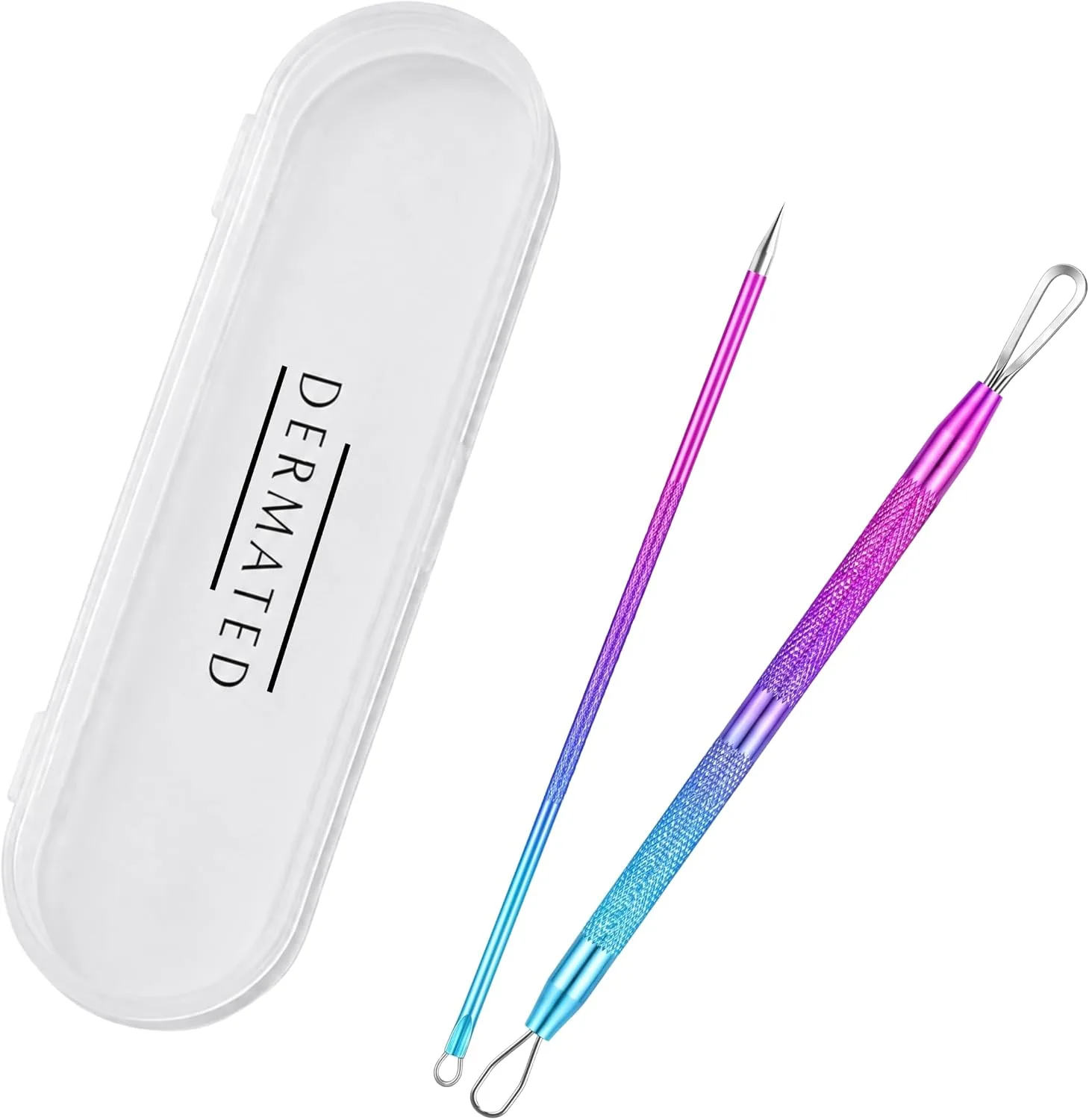 2 Pcs Pimple Popper Tool Blackhead Remover, Comedone Extractor for Acne