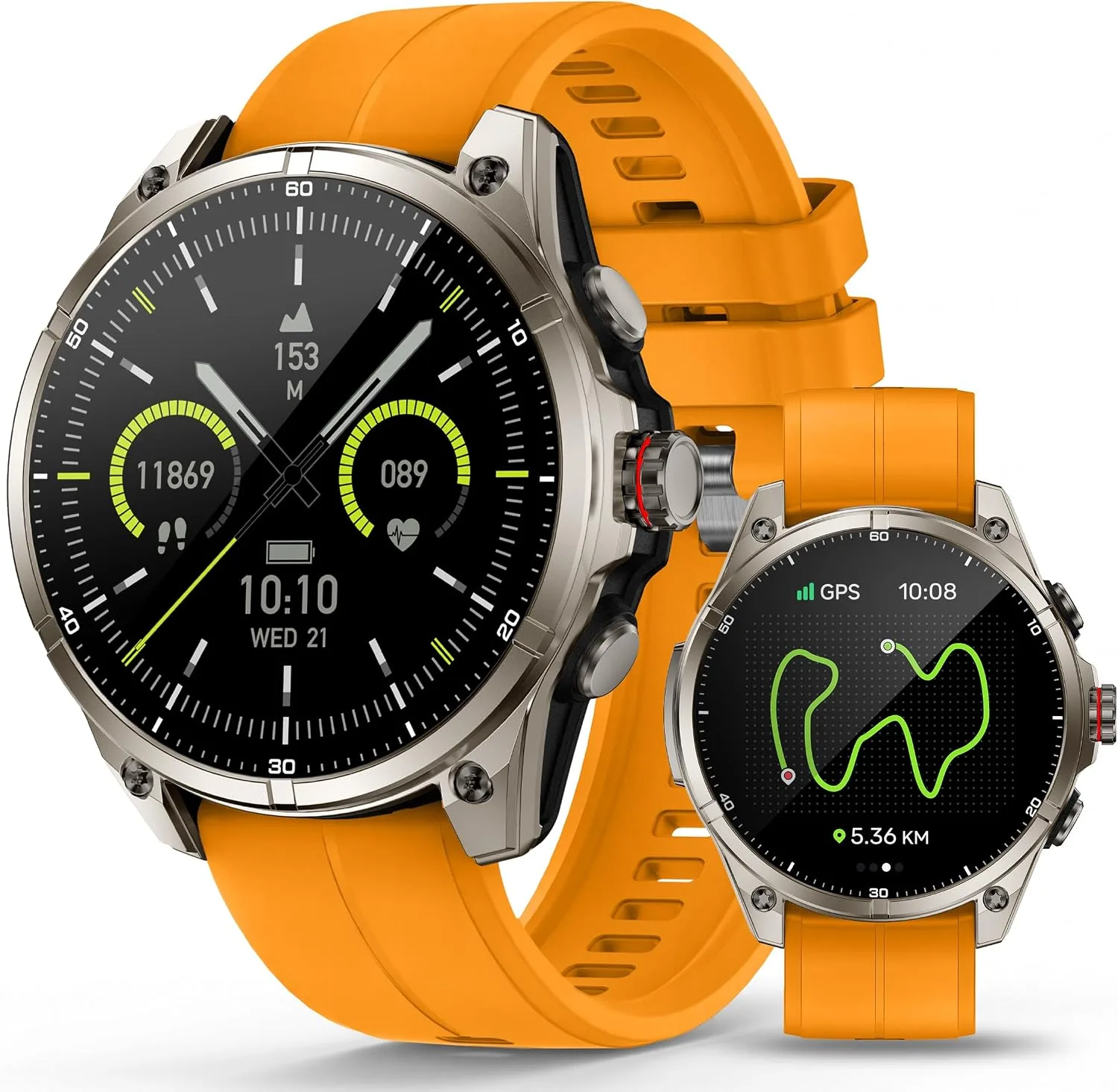 Smartwatch Souyie para Hombre GPS Fitness Tracker Bluetooth Batería 15 Días
