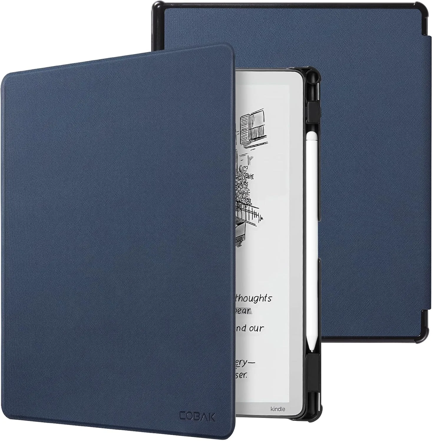 CoBak Case for 11" Kindle Scribe 3rd Generation 2025, Kindle Scribe Colorsoft - All New PU Leather Cover with Auto Sleep Wake, Pen Holder for Scribe 11" 2025 Released