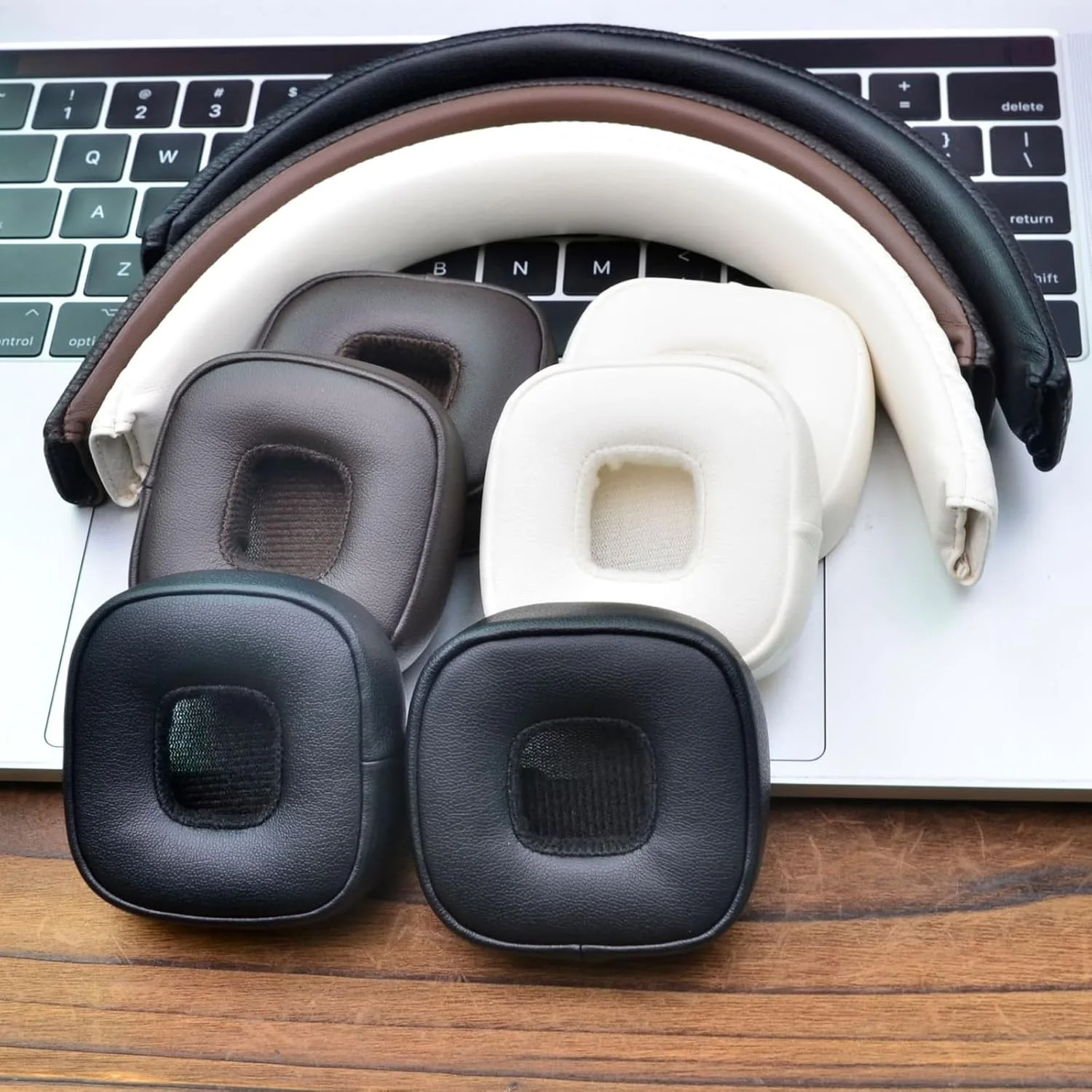 Ear Pads for Marshall Major V Major 5 Headphones Replacement Earpads Headband Cushions (White Headband)
