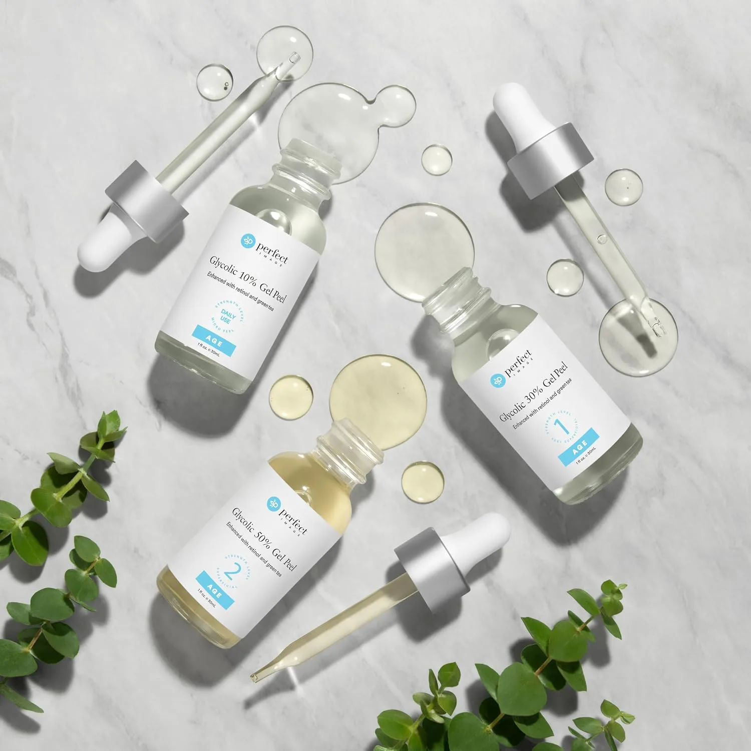Glycolic Gel Peel - Enhanced with Retinol and Green Tea Extract (10% Strength)