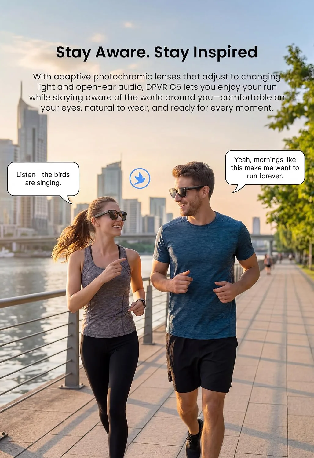G5 AI Smart Glasses with Camera and Bluetooth, 13MP Video Recording Glasses