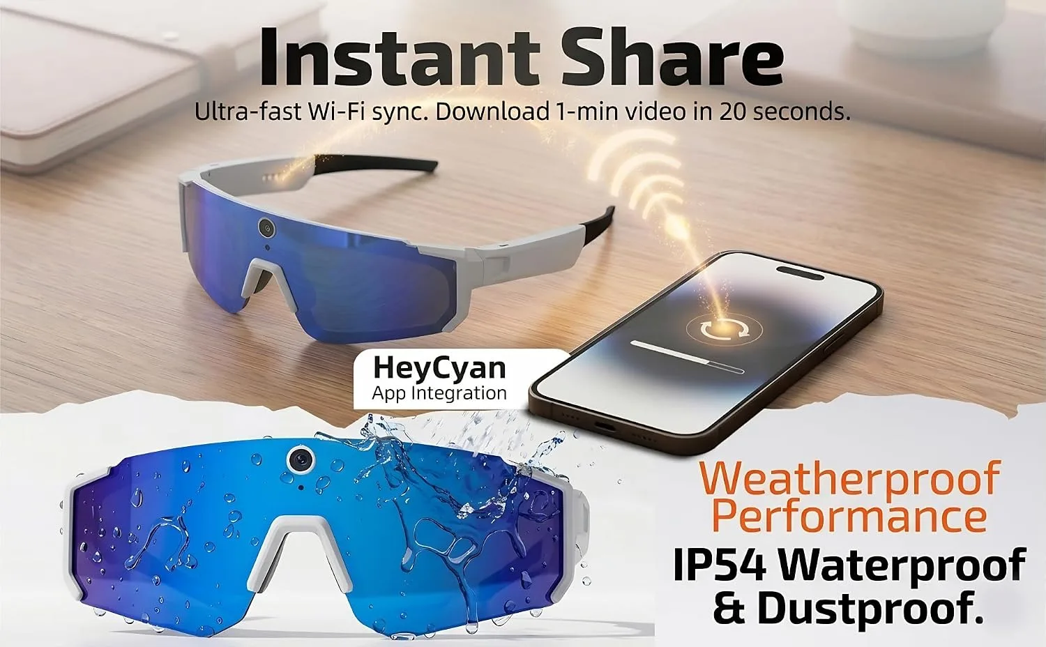 AI Smart Glasses with 32MP & 1200P Video Camera,Waterproof Recording,Voice Assistant,Open-Ear Audio,Dual Mic Noise Reduction,EIS Stabilization,Lightweight & Comfortable Outdoor Sports (Purple)