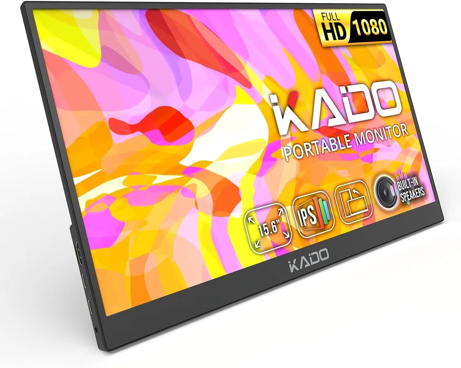 Kado Portable Monitor 15.6-Inch FHD 1920x1080 USB-C HDMI IPS Display