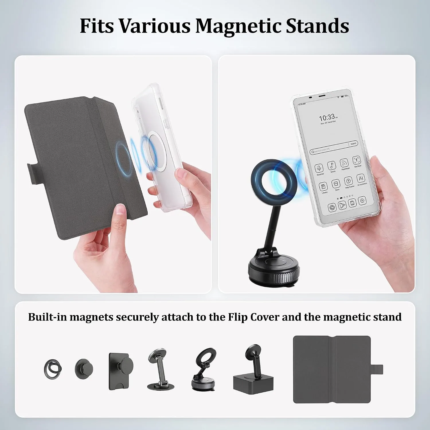 2in1 Case for Onyx BOOX Palma 2 Magnetic Detachable Folio Cover