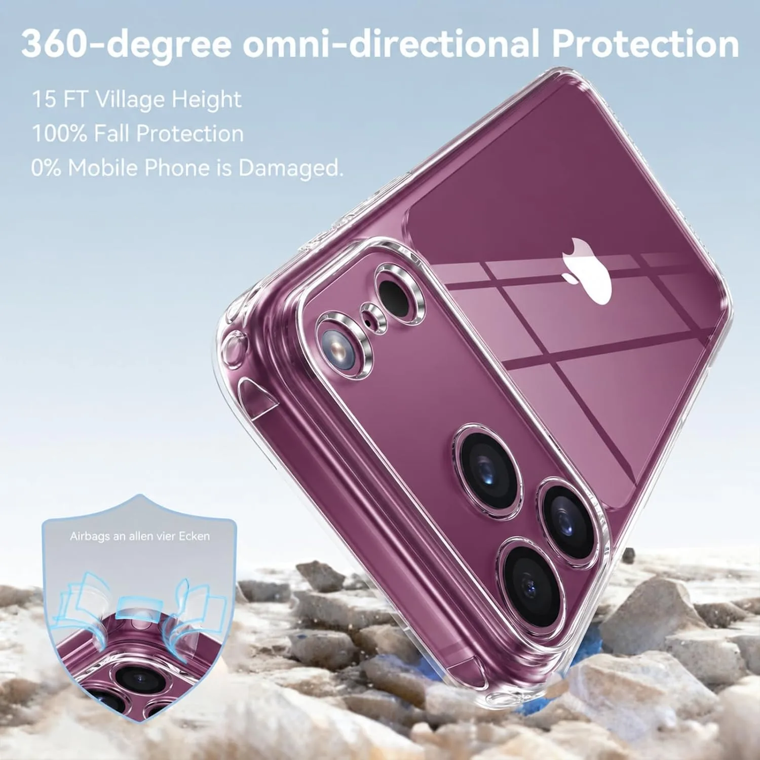 YINLAI Case for iPhone 18 Pro Max / 17 Pro Max 6.9-Inch,Crystal Clear
