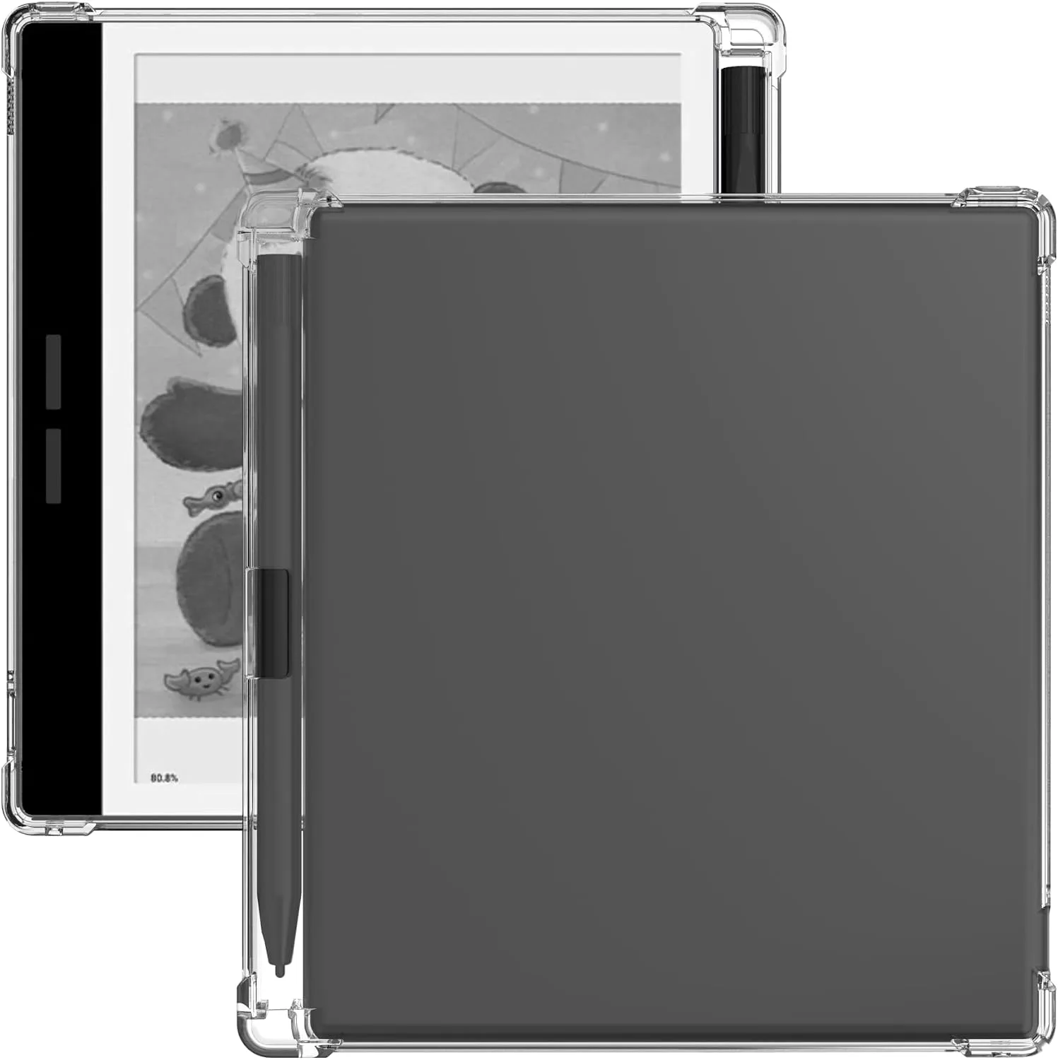 Aircawin Case for Bigme B751C/B751C S/B751 ePaper Case Clear,Shockproof Clear Cover for Bigme B751/B751C/B751C S E-Reader(7 inch),Anti-Yellowing Anti-Scratch Lightwheight Soft TPU Back Shell-Clear