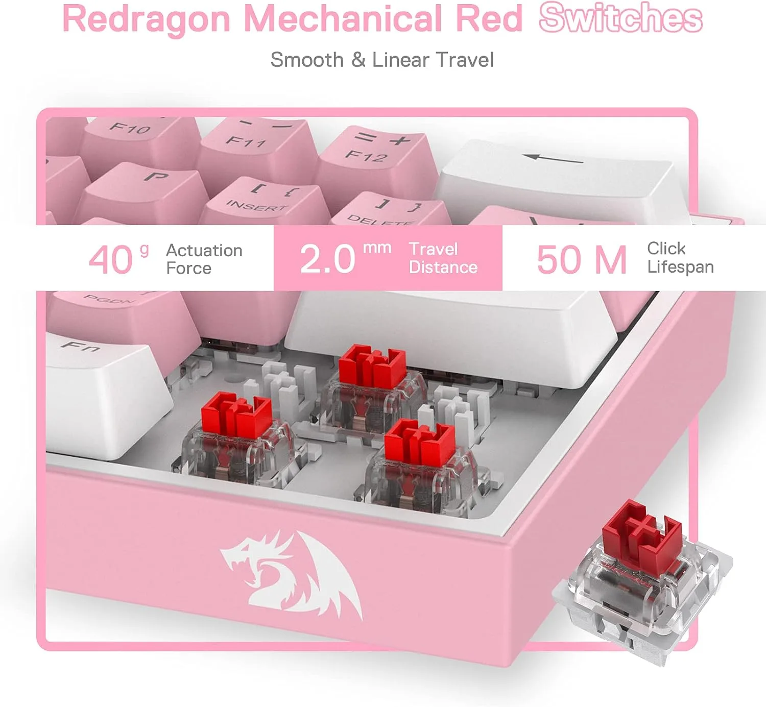 Redragon K617 Wired 60% Compact Hot-Swap RGB Gaming Mechanical Keyboard
