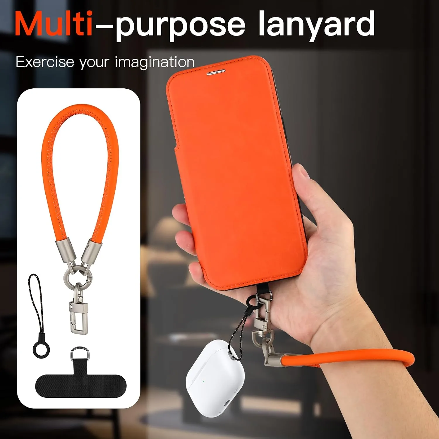 Wallet Phone Case Crafted for iPhone 17 Pro Max Orange