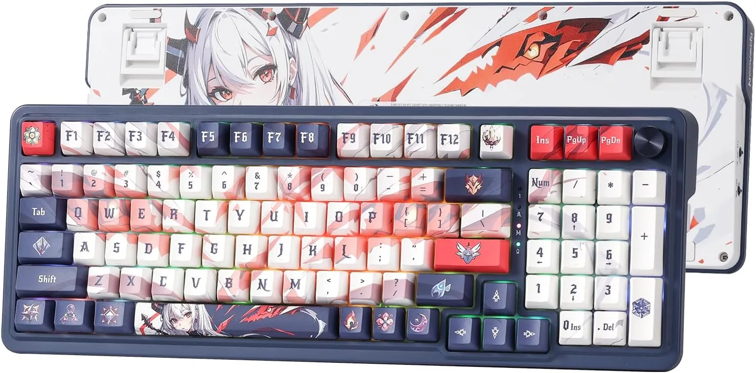 Teclado Gamer Redragon K686 PRO Wireless RGB Gasket Anime
