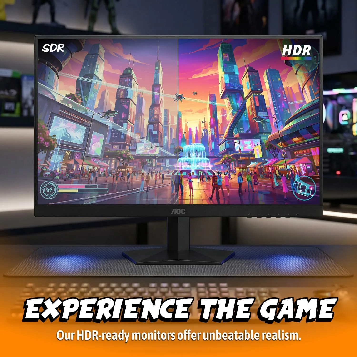 AOC 27" Gaming Monitor QHD 260Hz Overclocked IPS NVIDIA G-SYNC Q27G41ZE