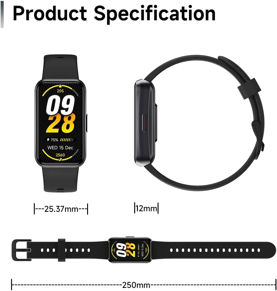 Fitness Trackers,Heart Rate Blood Oxygen Sleep Monitor,1.47‘’ OLED Display,Calorie Pedometer Steps Counter Activity watchs,Smart Band 24/7 Health Monitoring(Black) (DarkBLue)